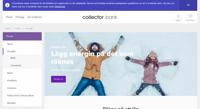 Collector Bank - Lån upptill 500 000 kr