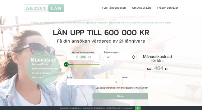 Aktivt Lån - Lån upptill 600 000 kr