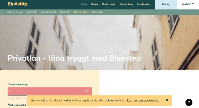 BlueStep Bank - Lån upptill 350 000 kr