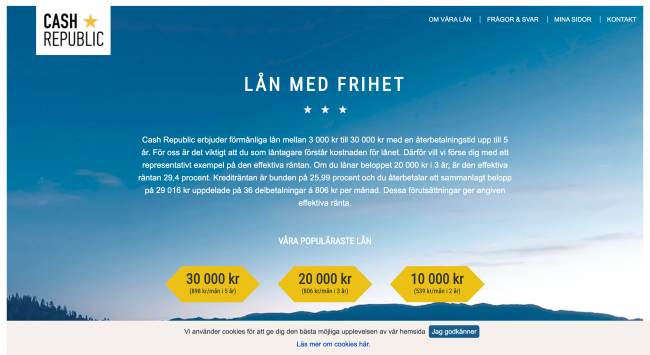 Cash Republic – Lån upptill 30 000 kr