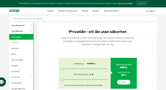 Coop - Privatlån upptill 350 000 kr