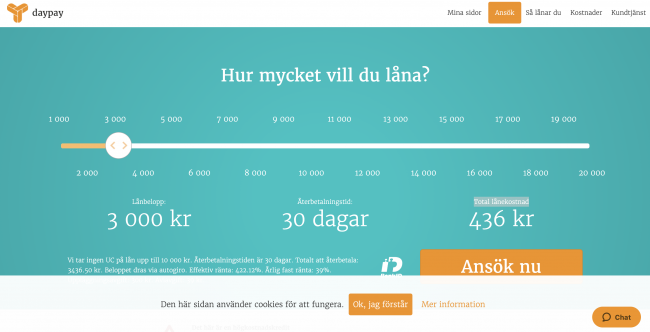 Daypay - Lån upptill 20 000 kr