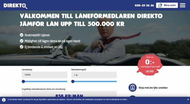 Direkto - Låna upp till 500 000 kr