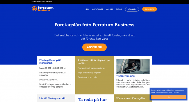 Ferratum Business - Upptill 2 000 000 kr