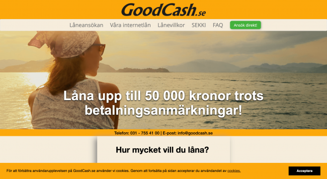 GoodCash - Lån upptill 50 000 kr