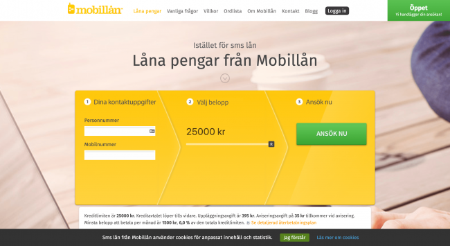 Mobillån - Lån upptill 25 000 kr