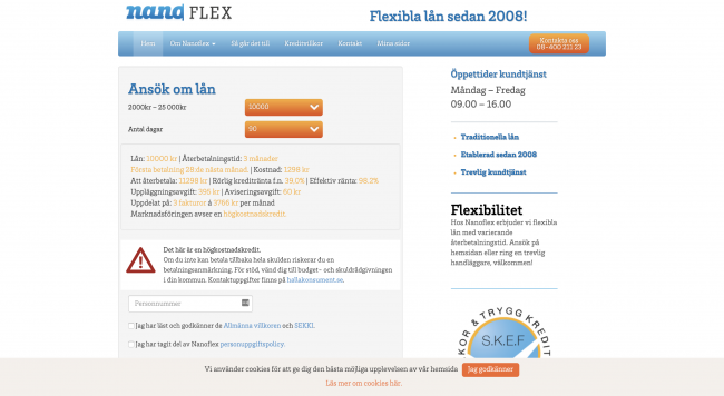 Nanoflex - Låna upp till 25 000 kr