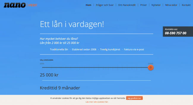 Nanokredit - Lån upptill 25 000 kr