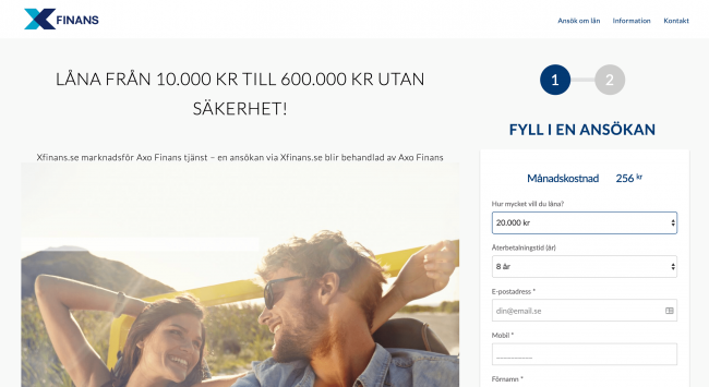 Xfinans - Lån upptill 600 000 kr