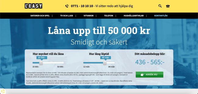 L‘EASY - Lån upptill 50 000 kr