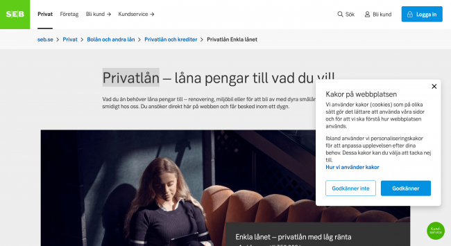 SEB - Privatlån upptill 350 000 kr