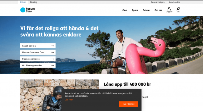 Resurs Bank - Lån upptill 400 000 kr