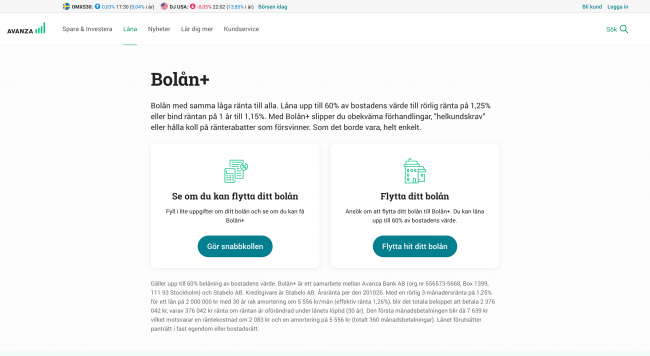 Avanza Bolån upp till 10 000 000 kr