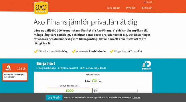 Axo Finans screenshot