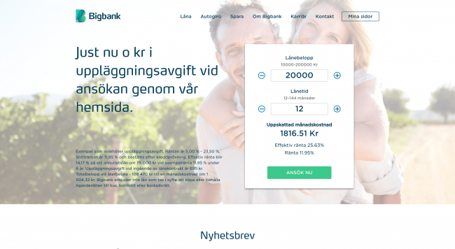 Bigbank screenshot