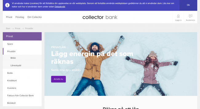 Collector Bank screenshot