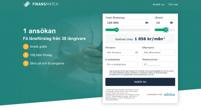 Finansmatch - Lån upptill 600 000 kr