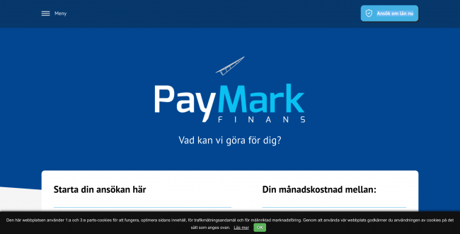 PayMark Finans - Lån upptill 150 000 kr